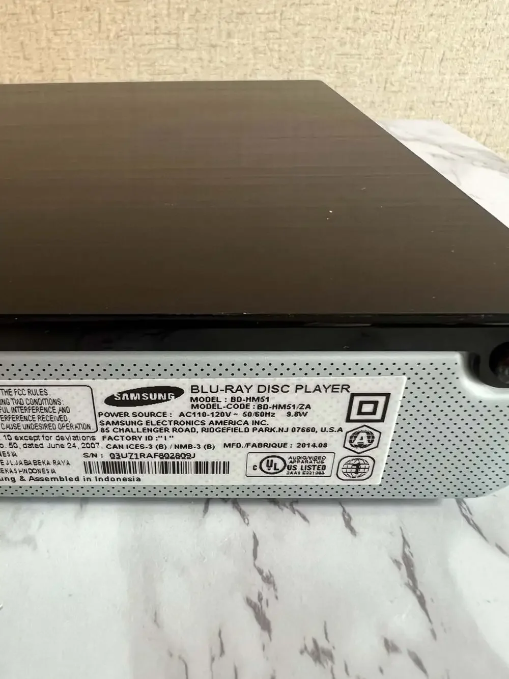 Samsung BD-HM51 Blu-ray Disc Player (No remote)